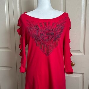 Harley-Davidson Vibrant Red Women's Blouse